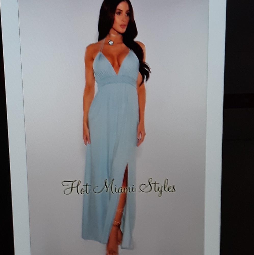 Light denim open back